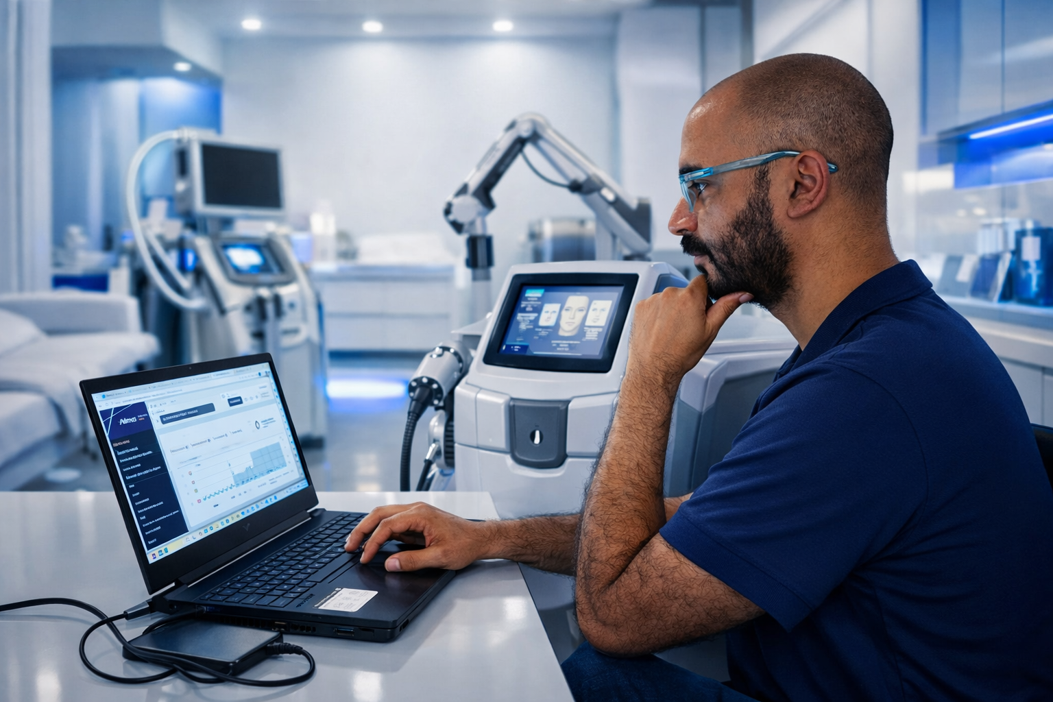 Equipo técnico gestionando operaciones digitales para servicios profesionales